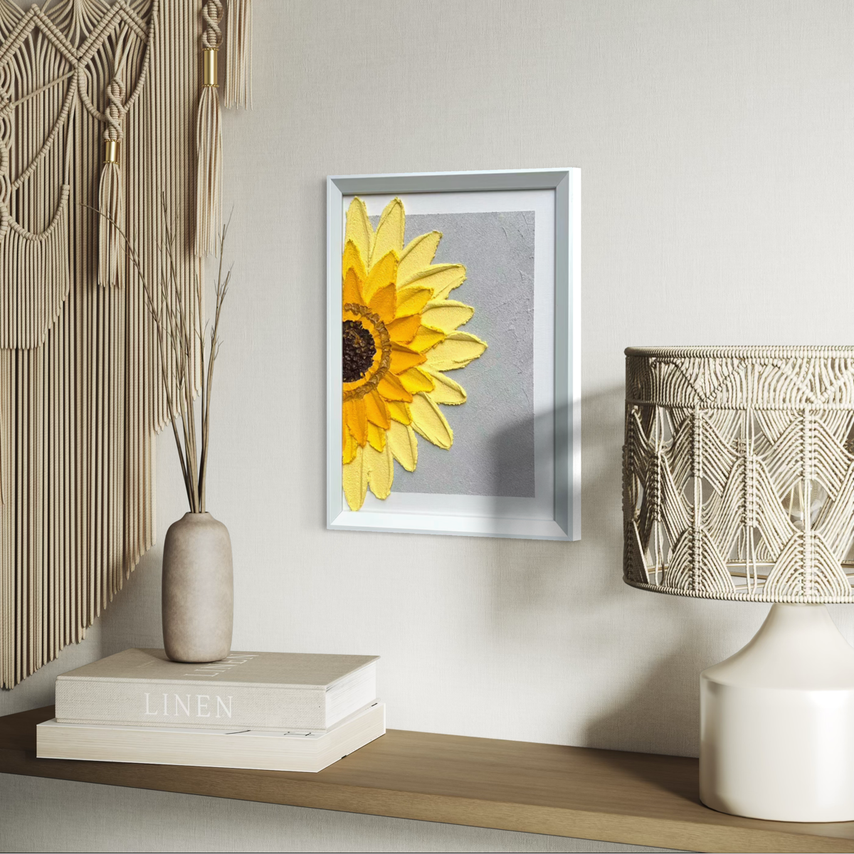 Half Bloom Sunflower - Rectangular