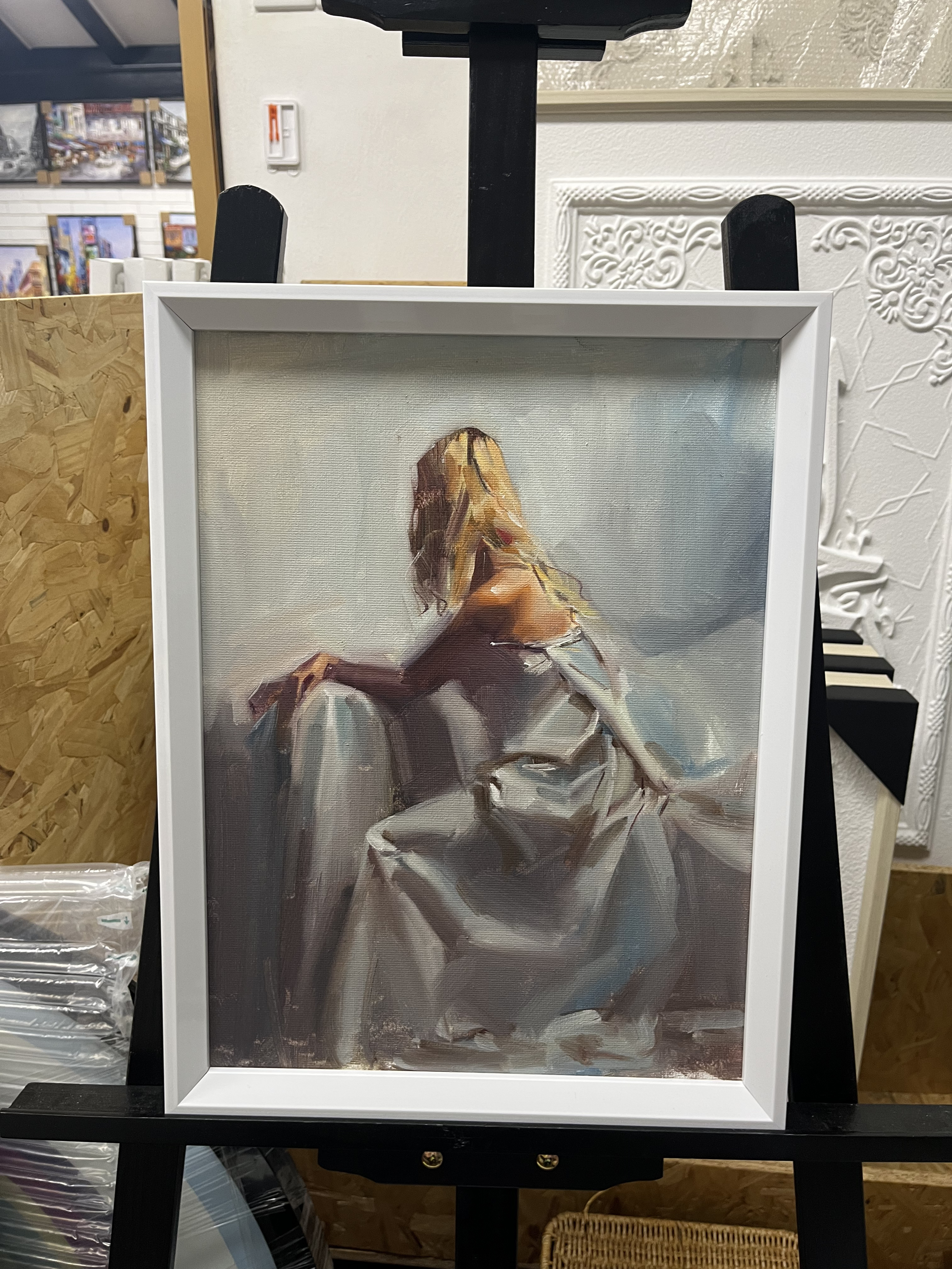Girl in Silver Silk