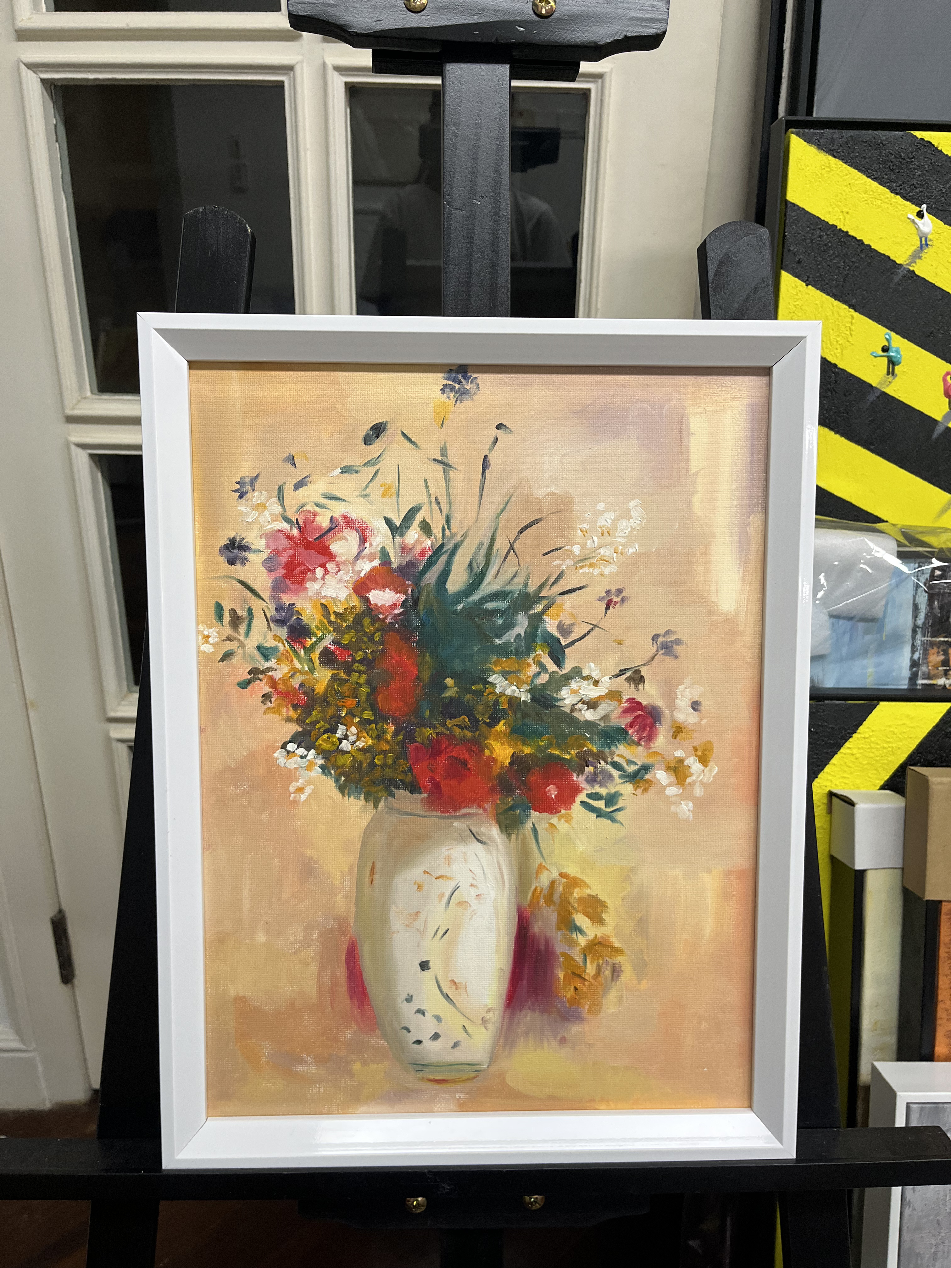 Impressionist Vase of Wildflowers