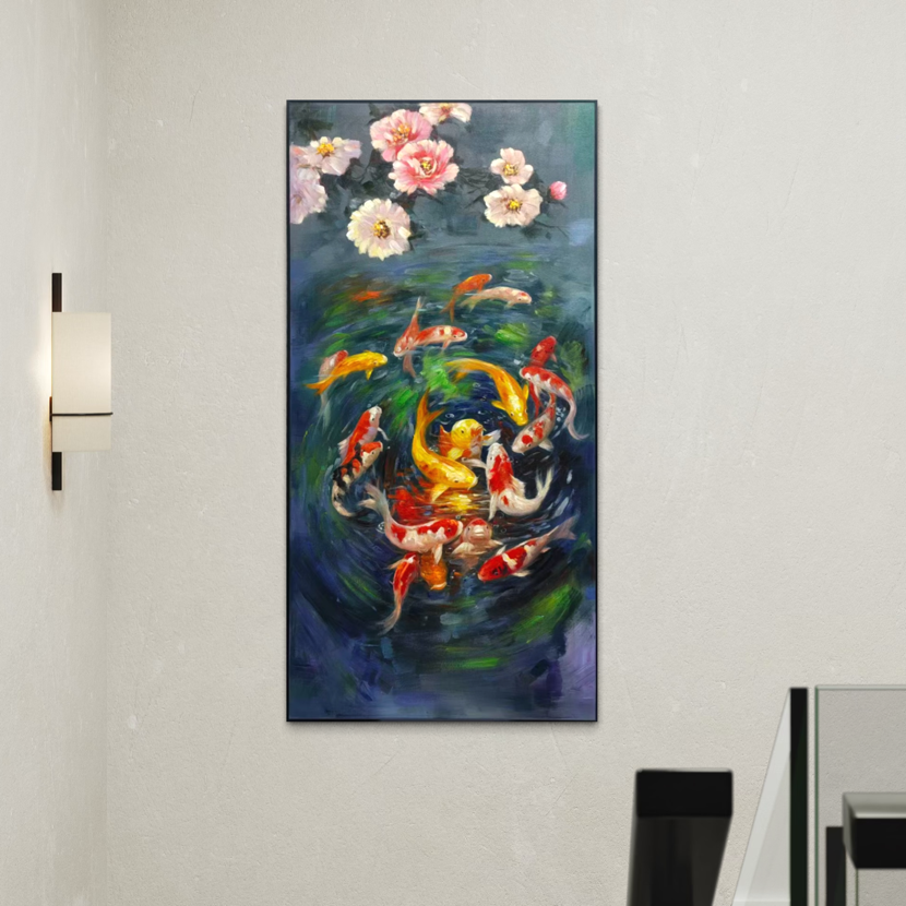 Painting Matters - Koi Beneath Peony Blooms