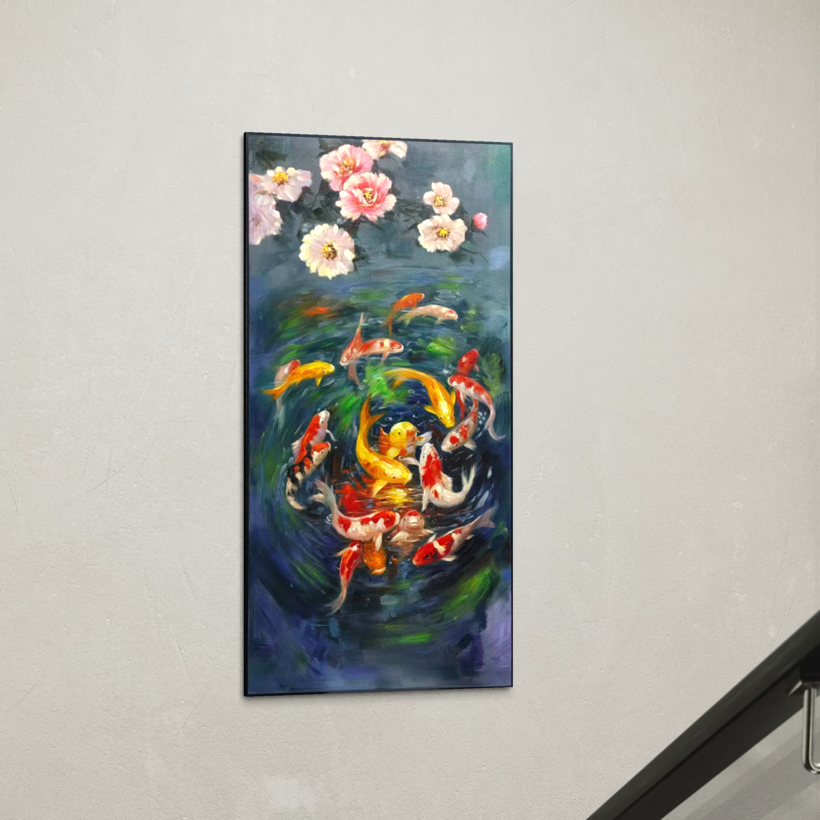Painting Matters - Koi Beneath Peony Blooms