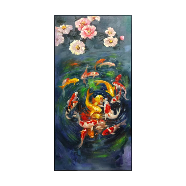 Painting Matters - Koi Beneath Peony Blooms