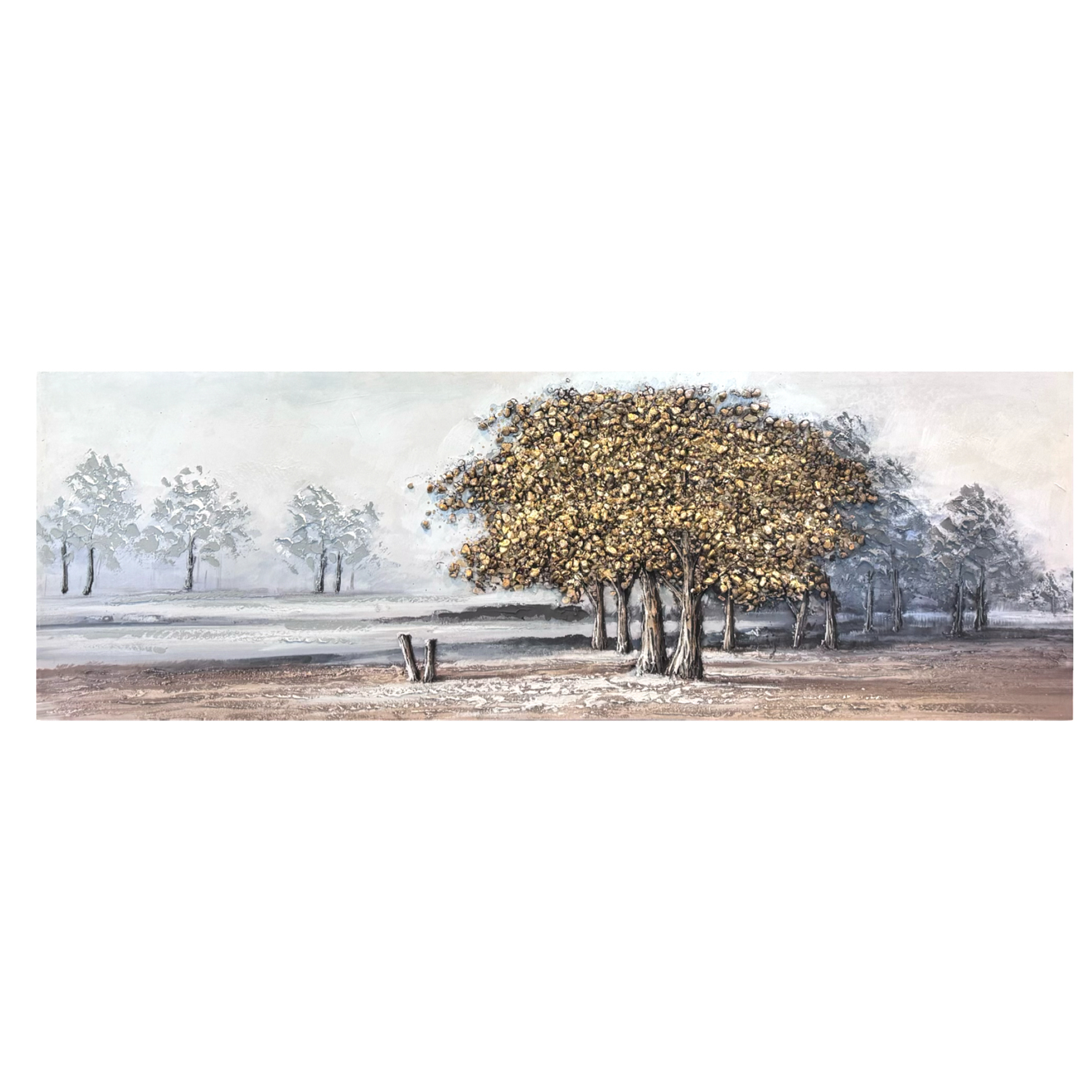 Misty Golden Trees