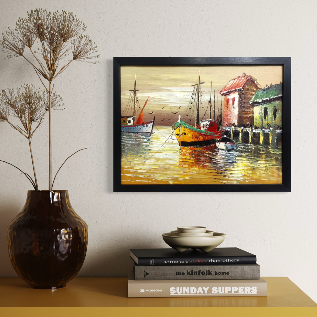 Painting Matters - Moored Amber Boat - 1