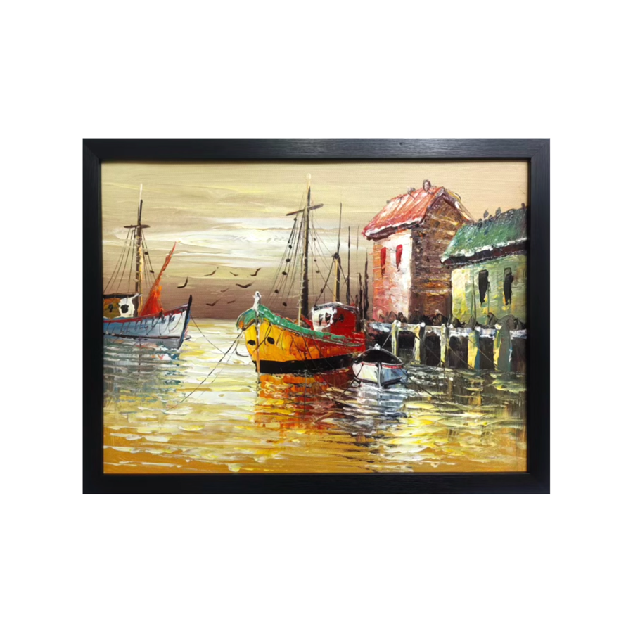 Painting Matters - Moored Amber Boat - 1