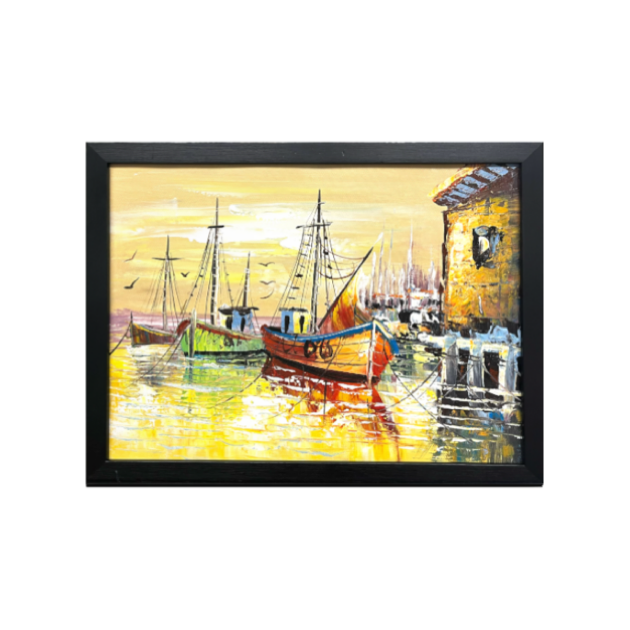 Painting Matters - Moored Amber Boat - 2