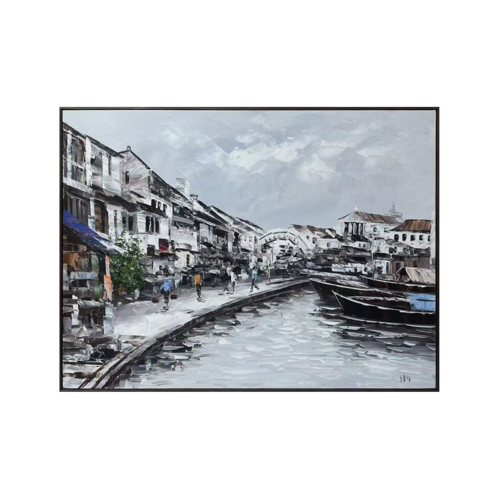 Streets of Singapore: Singapore River - 50x70cm