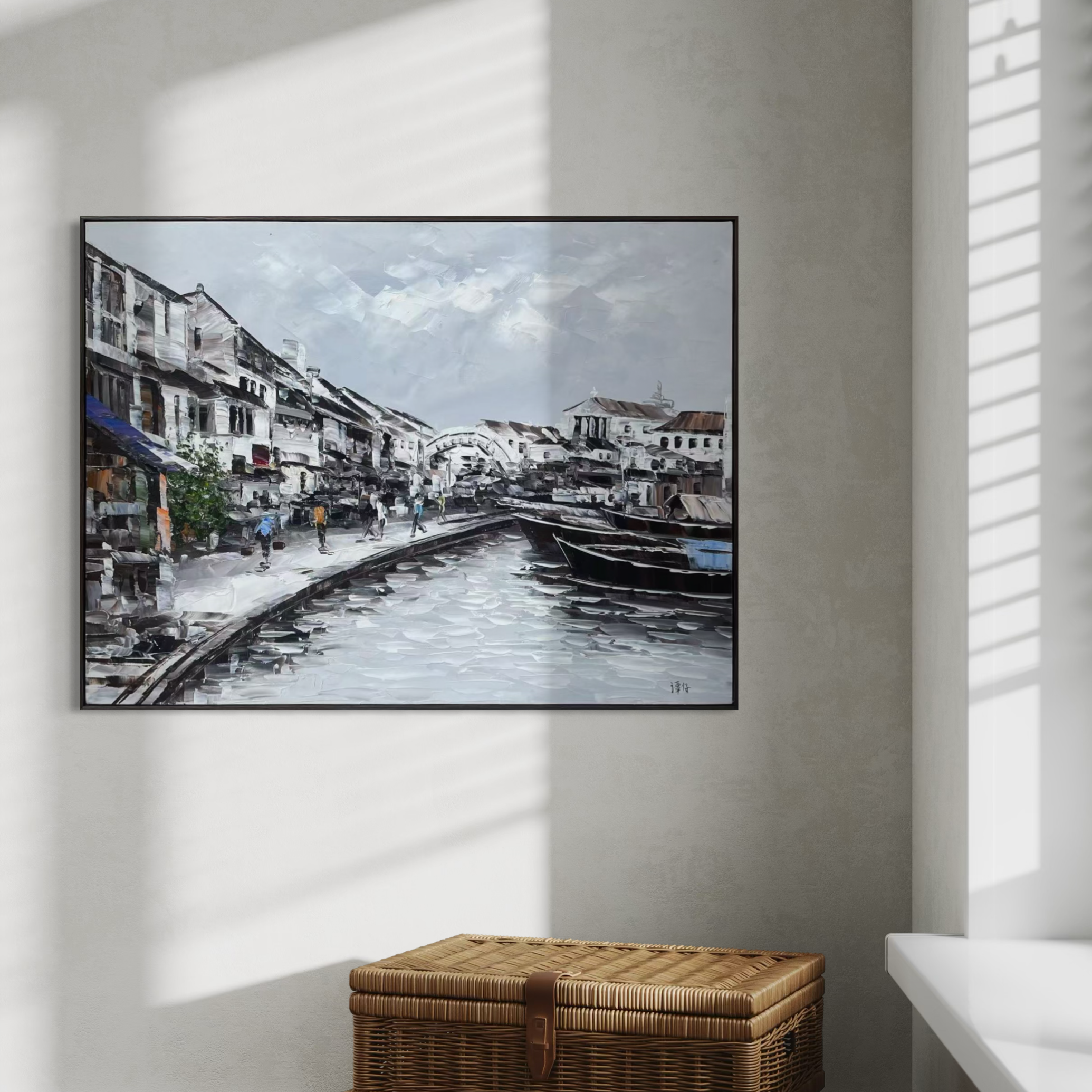 Streets of Singapore: Singapore River - 50x70cm