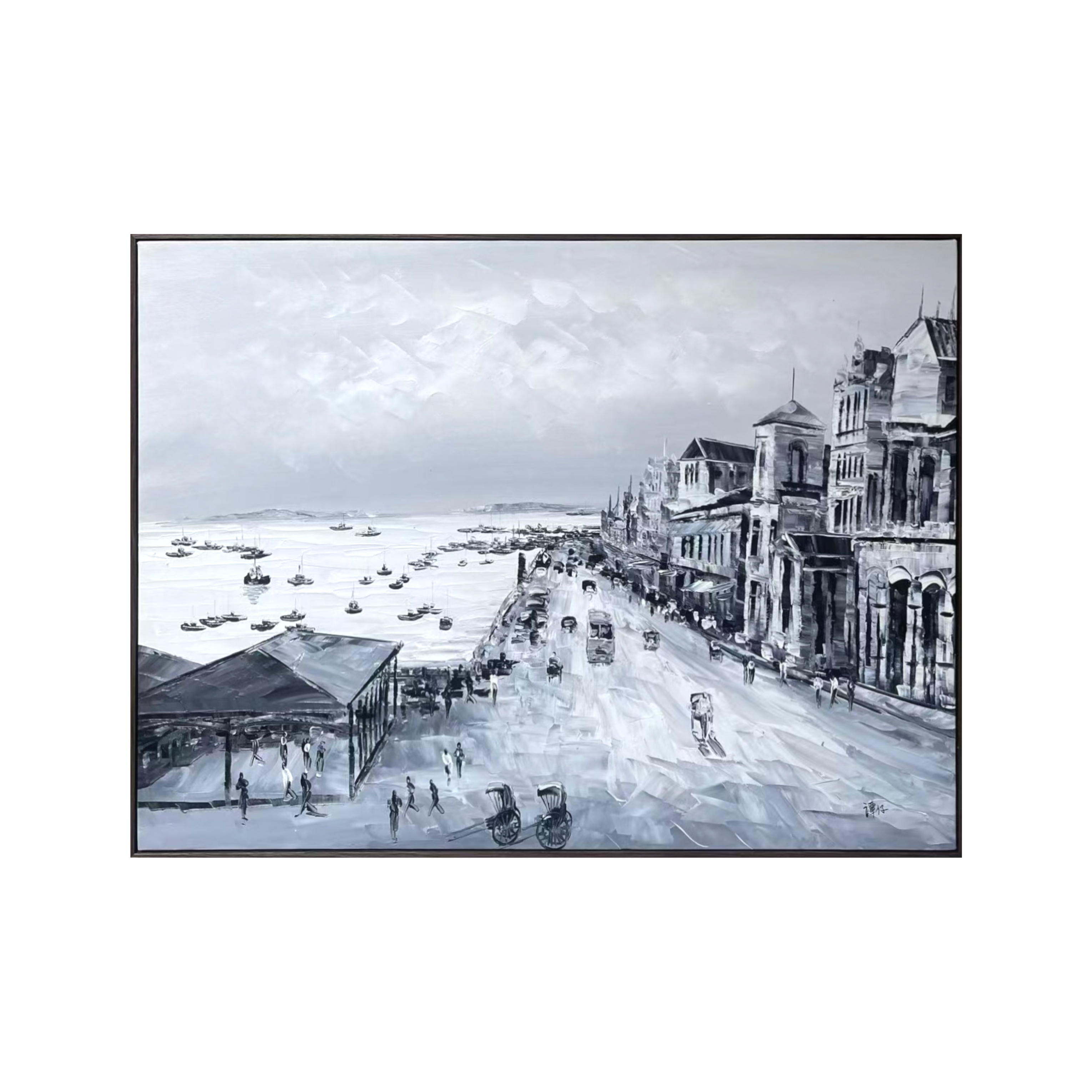 Streets of Singapore: Old Collyer Quay - 80x60cm