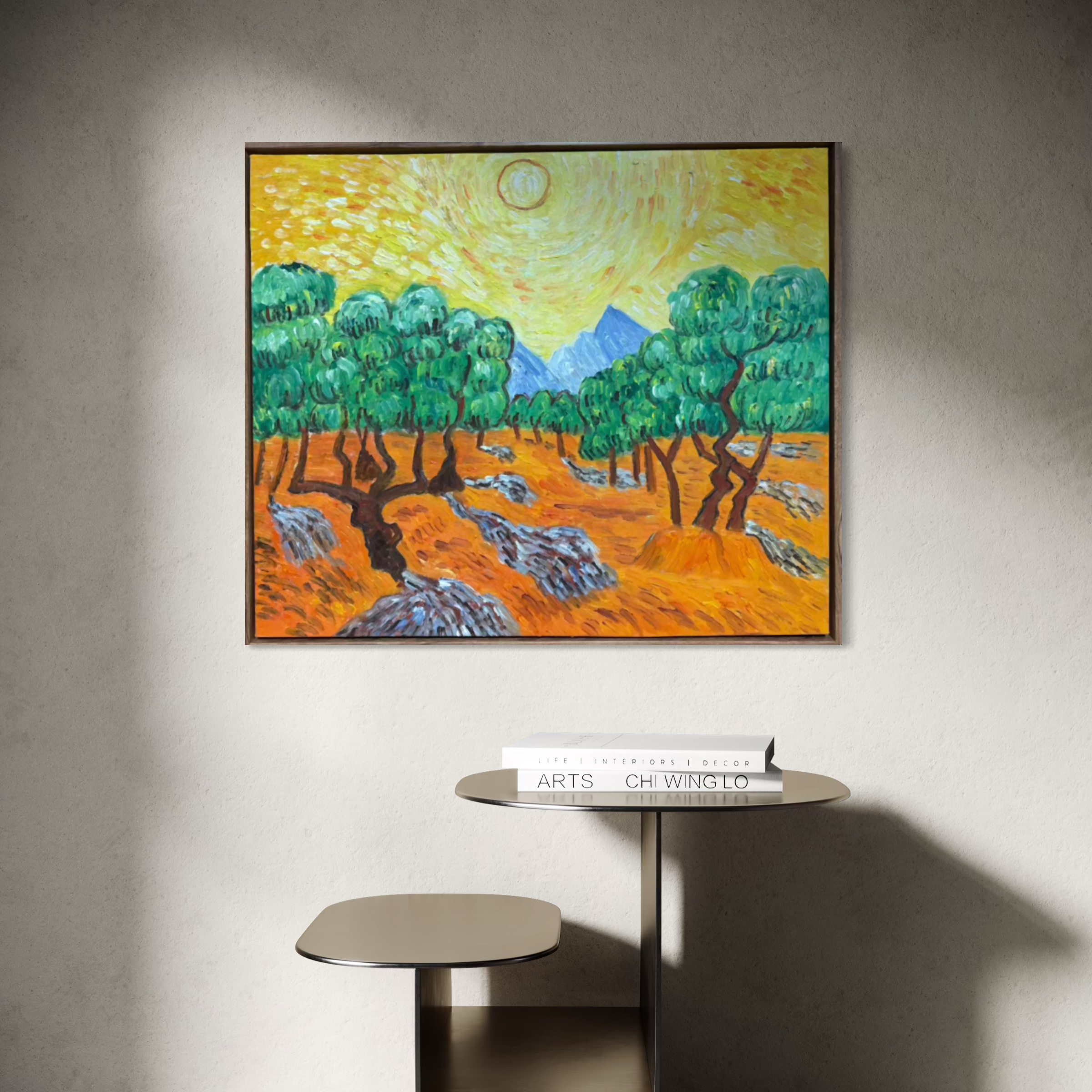 [Reproduction] Vincent Van Gogh – Olive Trees with Yellow Sky and Sun