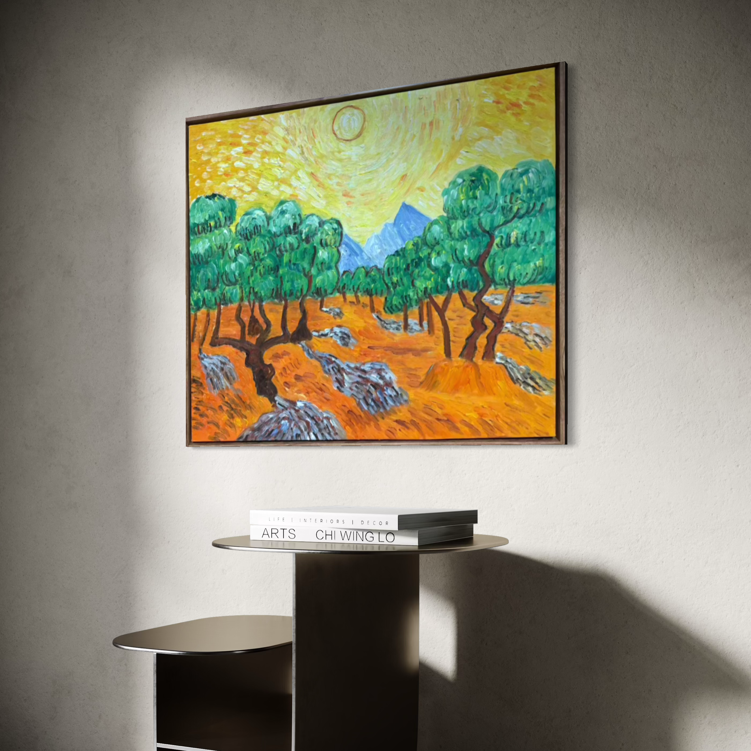 [Reproduction] Vincent Van Gogh – Olive Trees with Yellow Sky and Sun
