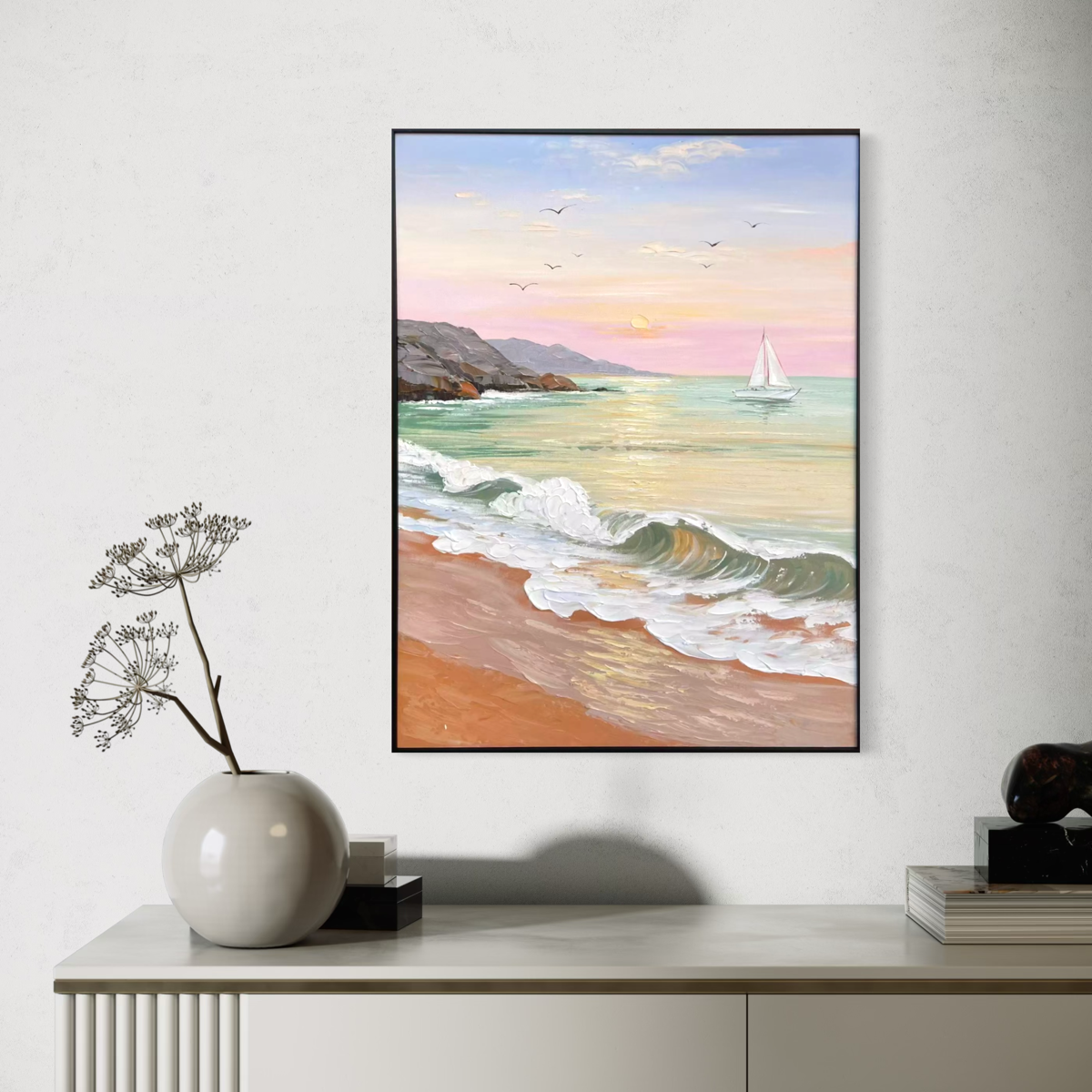 Painting Matters - Pastel Beach Pink Sunset