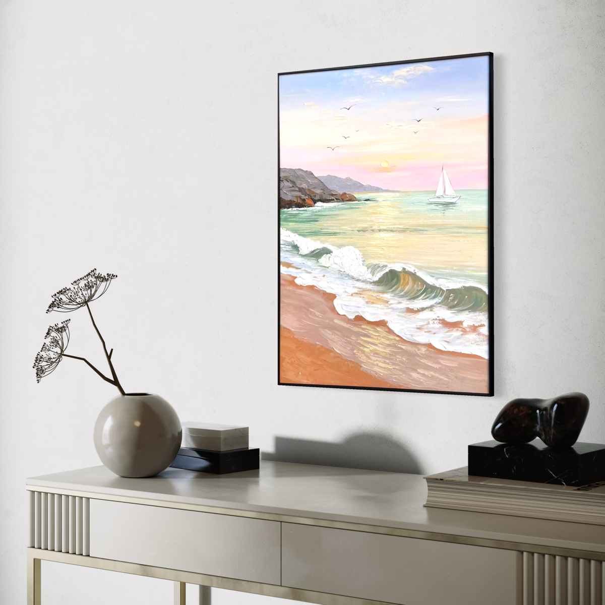 Painting Matters - Pastel Beach Pink Sunset