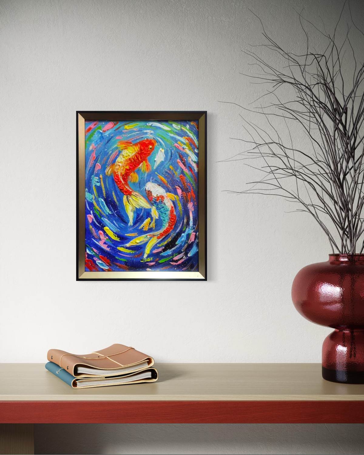 Serene Twin Koi Swirl