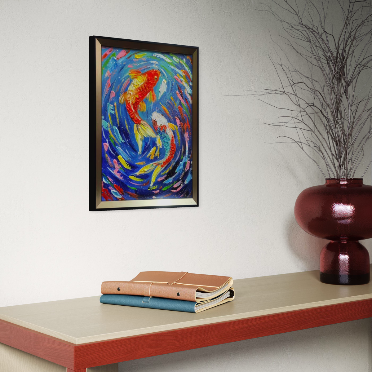 Serene Twin Koi Swirl
