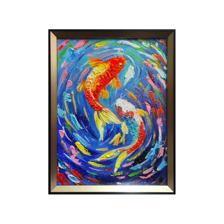 Serene Twin Koi Swirl