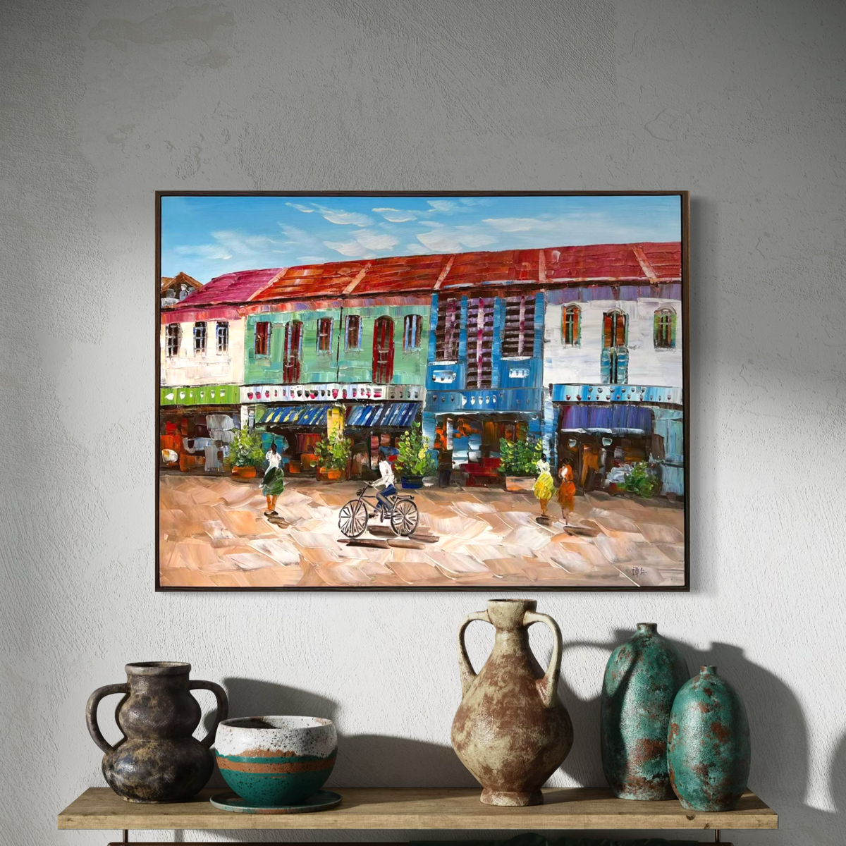 Streets of Singapore: Shades of Heritage - 80x60cm