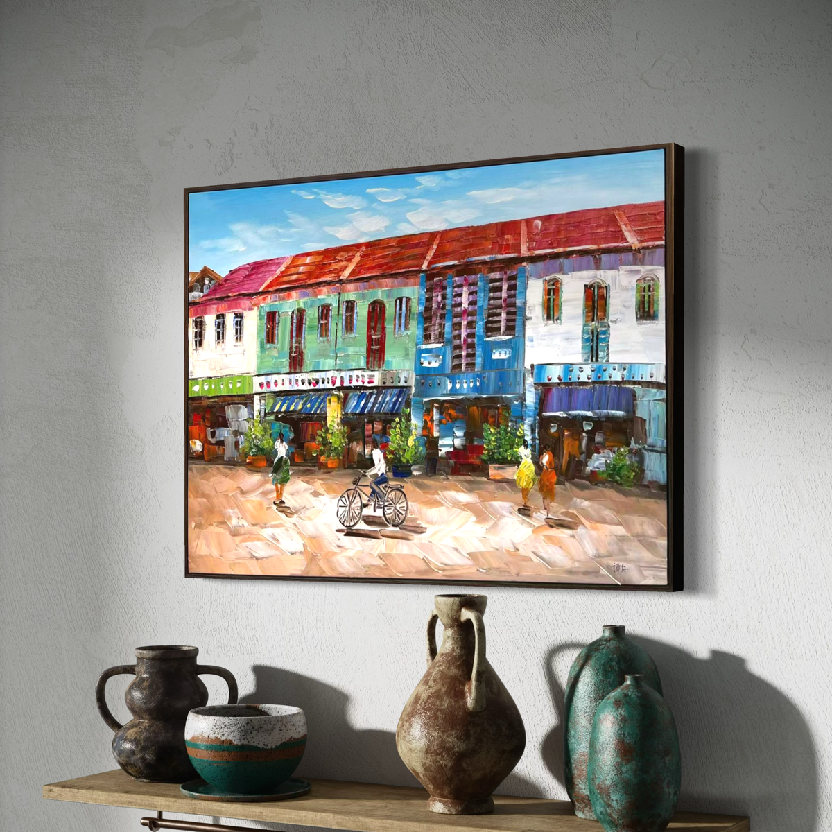 Streets of Singapore: Shades of Heritage - 80x60cm