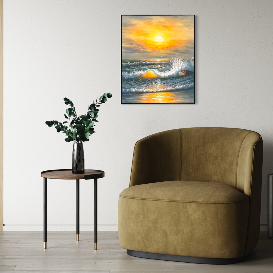 Shimmering Blue Sunset - Portrait