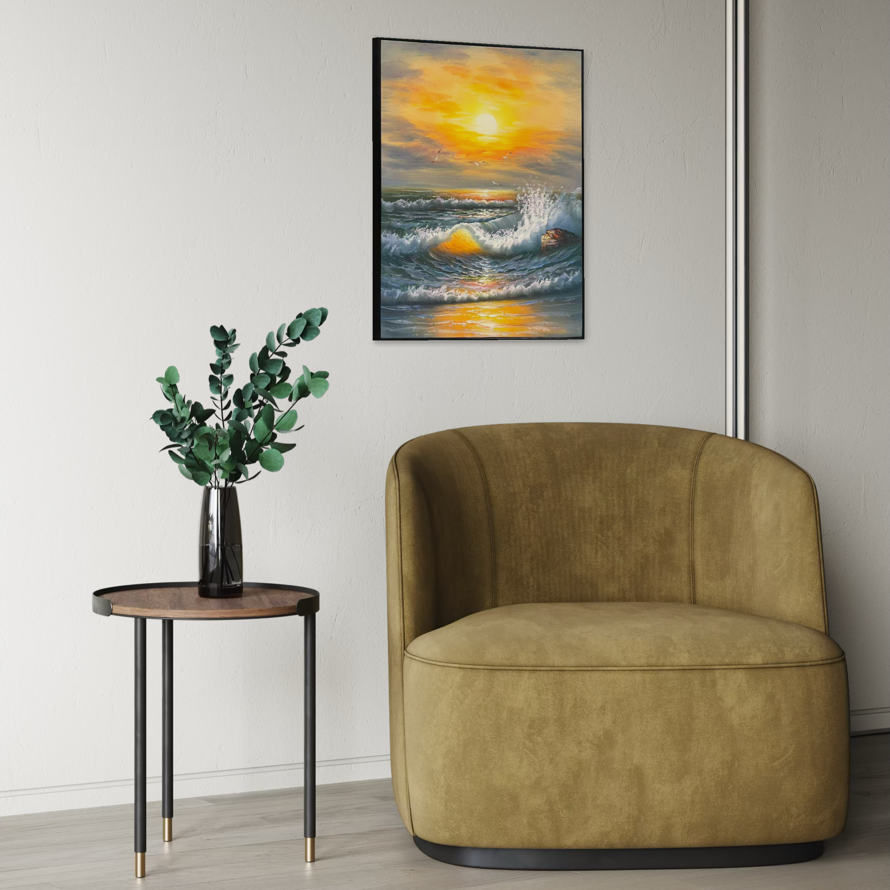 Shimmering Blue Sunset - Portrait
