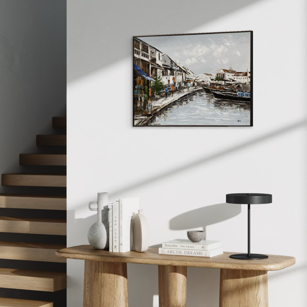 Streets of Singapore: Singapore River - 70x50cm