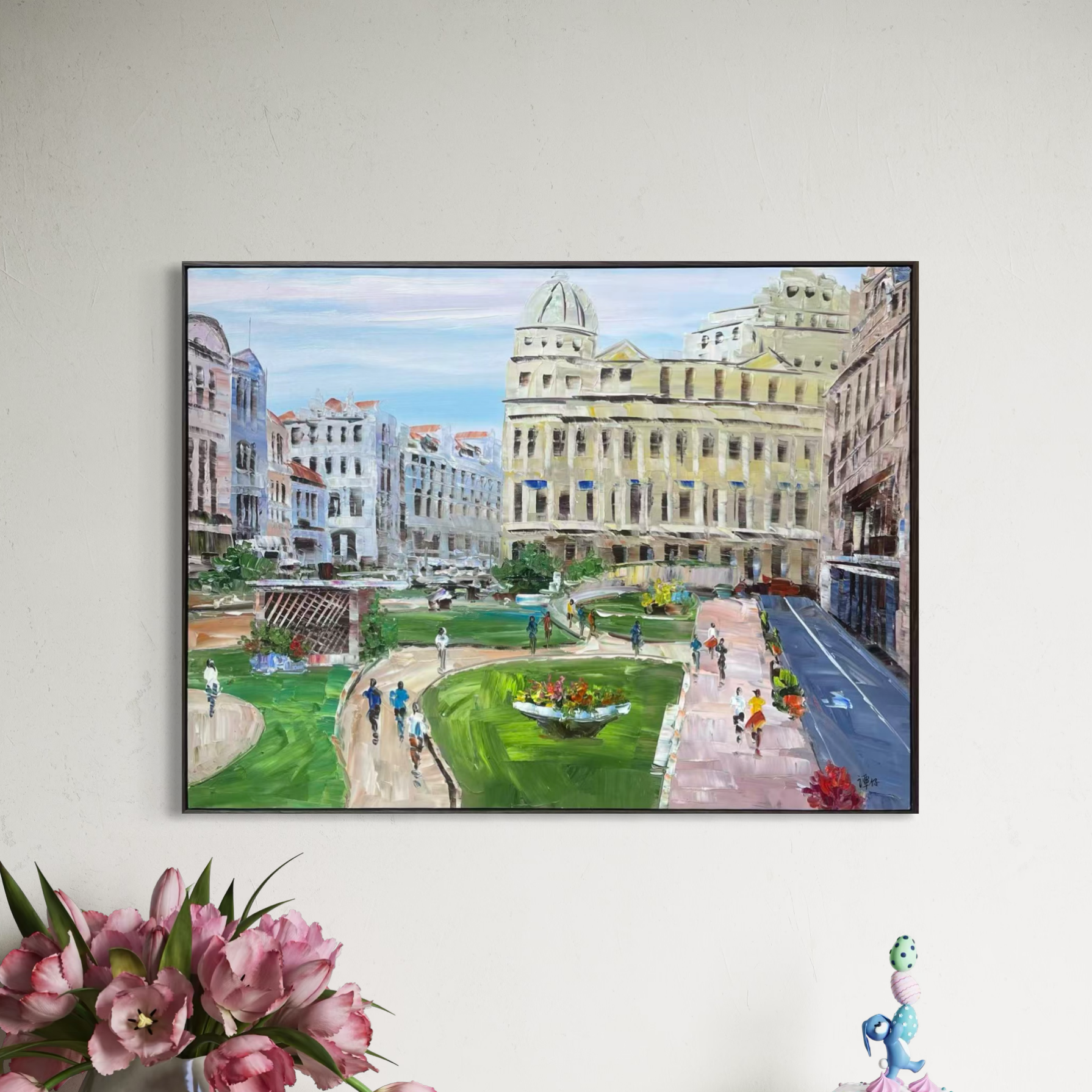 Streets of Singapore: St Andrew's Road - 80x60cm