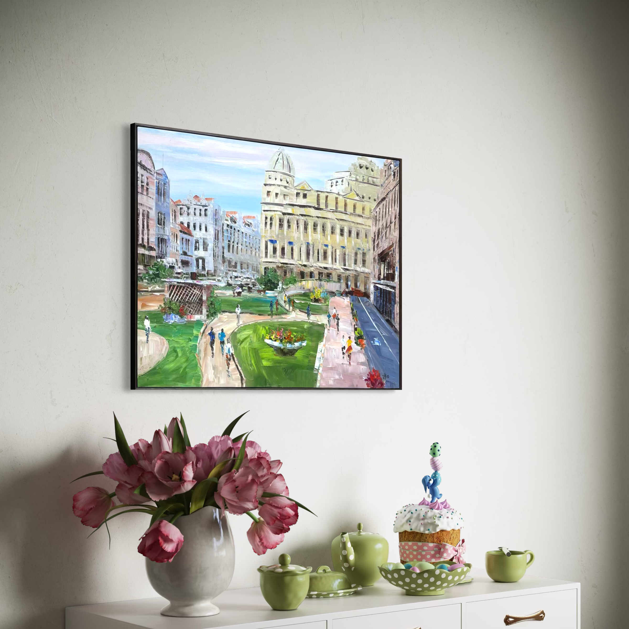 Streets of Singapore: St Andrew's Road - 80x60cm