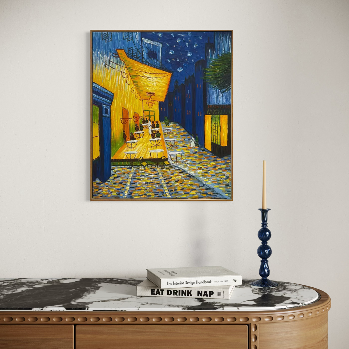 Starry Cafe Scene - 50x60cm