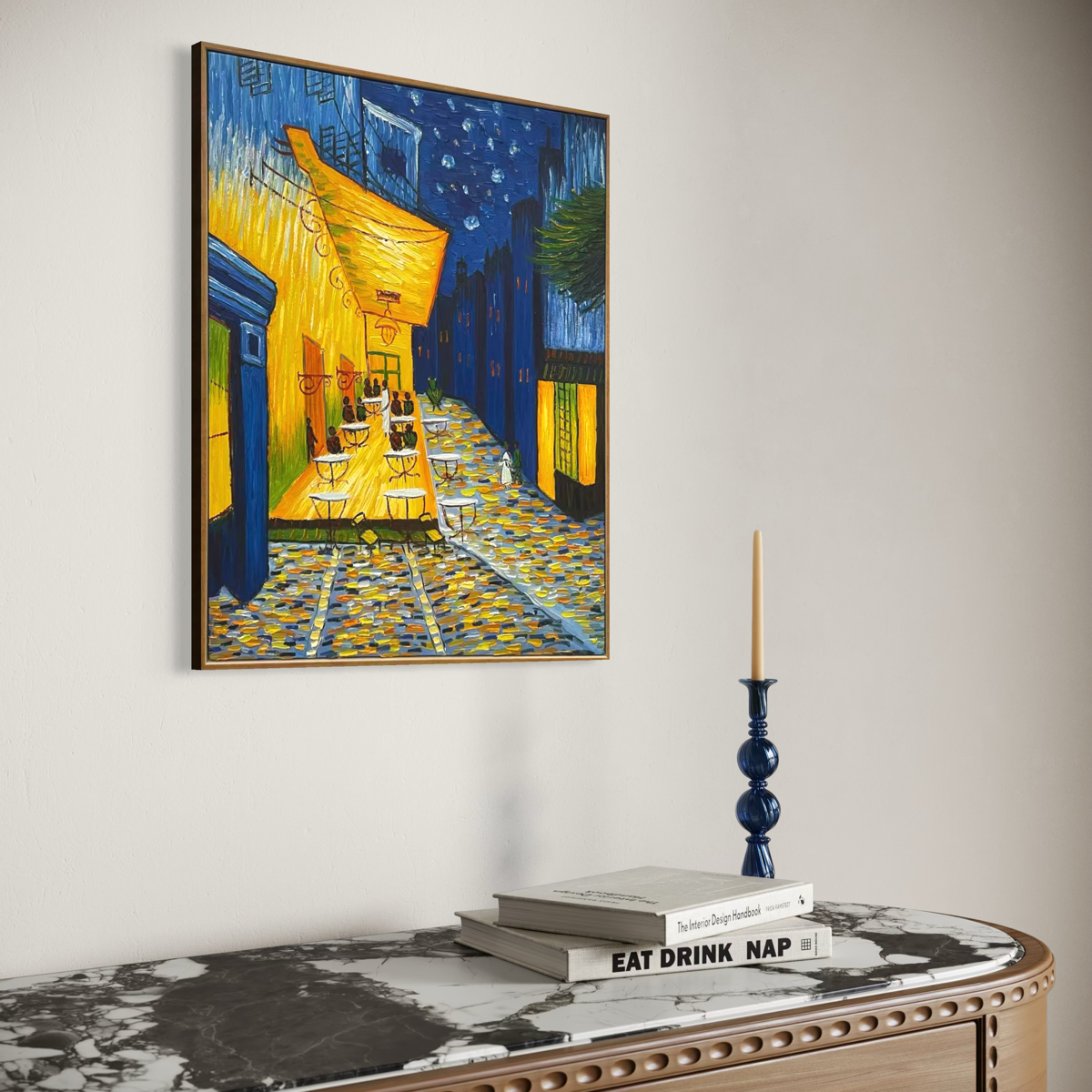Starry Cafe Scene - 50x60cm