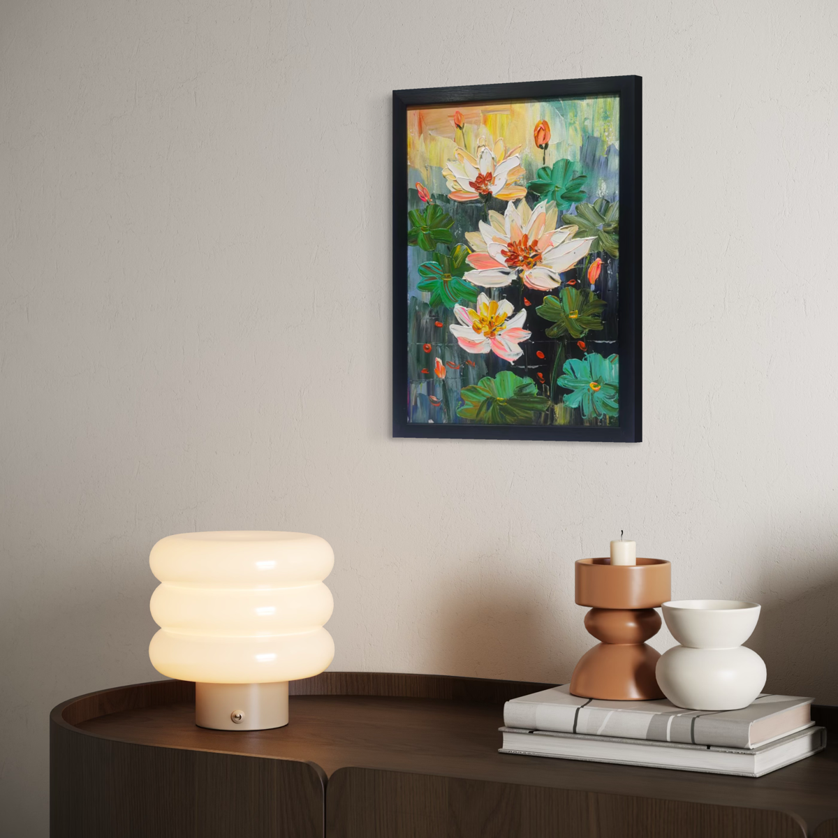 Summer Lotus Rhythms: Peach Glow