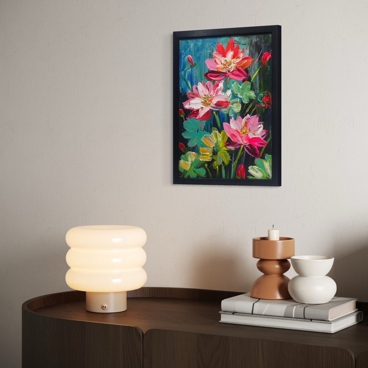 Summer Lotus Rhythms: Radiant Red