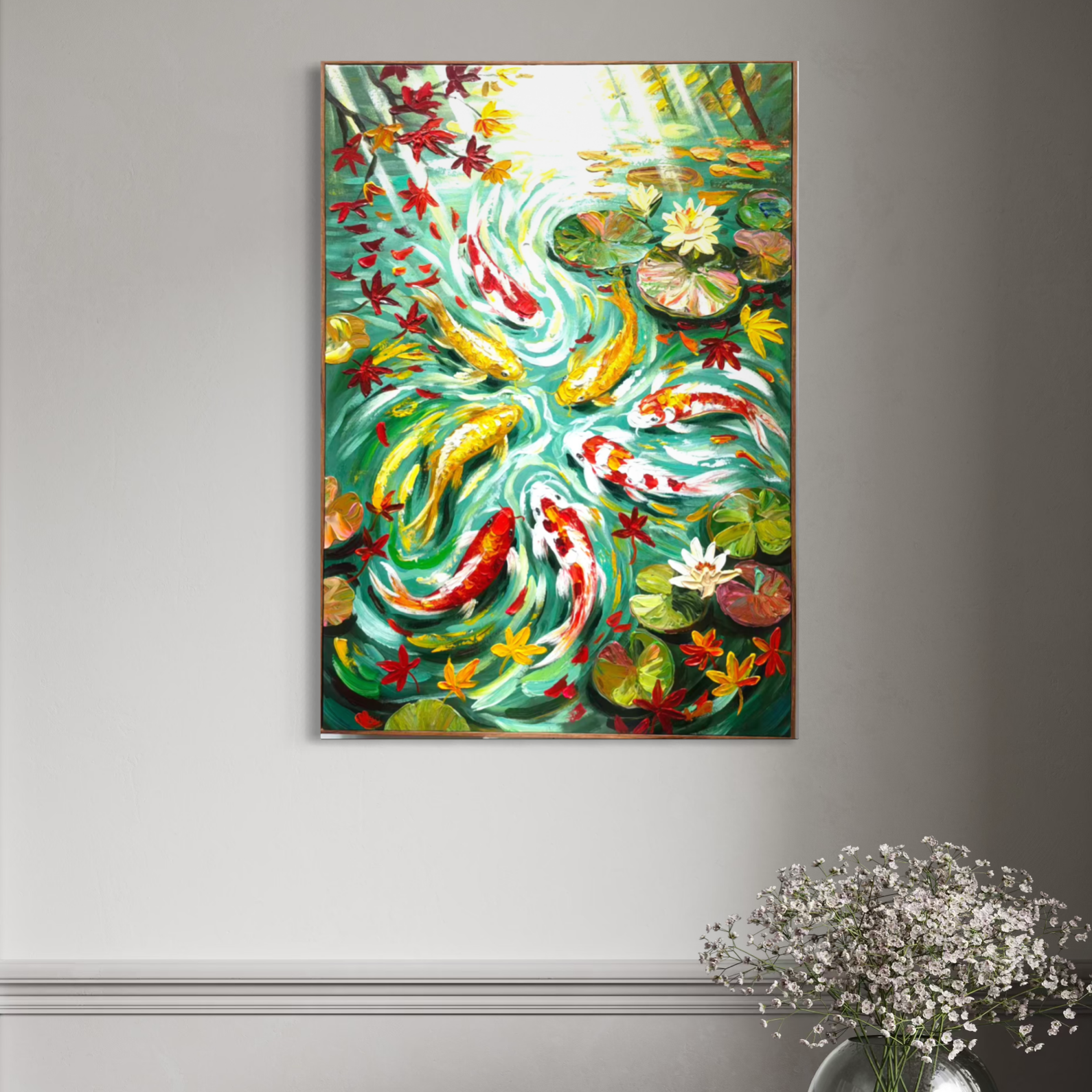 Sunlit Koi Sanctuary