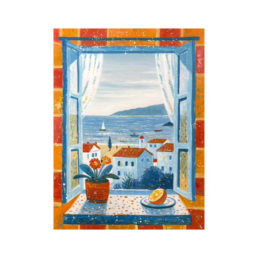 Sunlit Mosaic Window