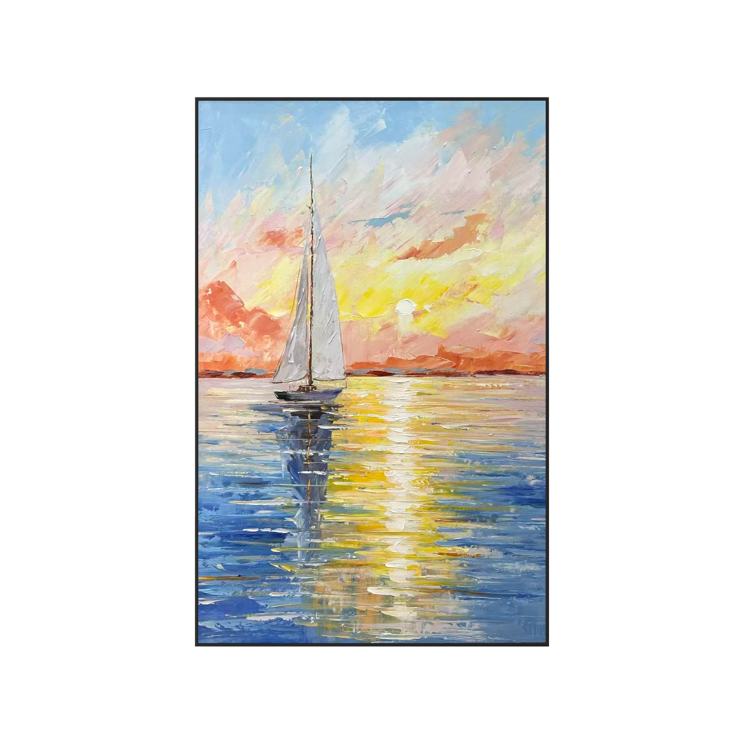 Painting Matters - Sunset Sailboat Drift