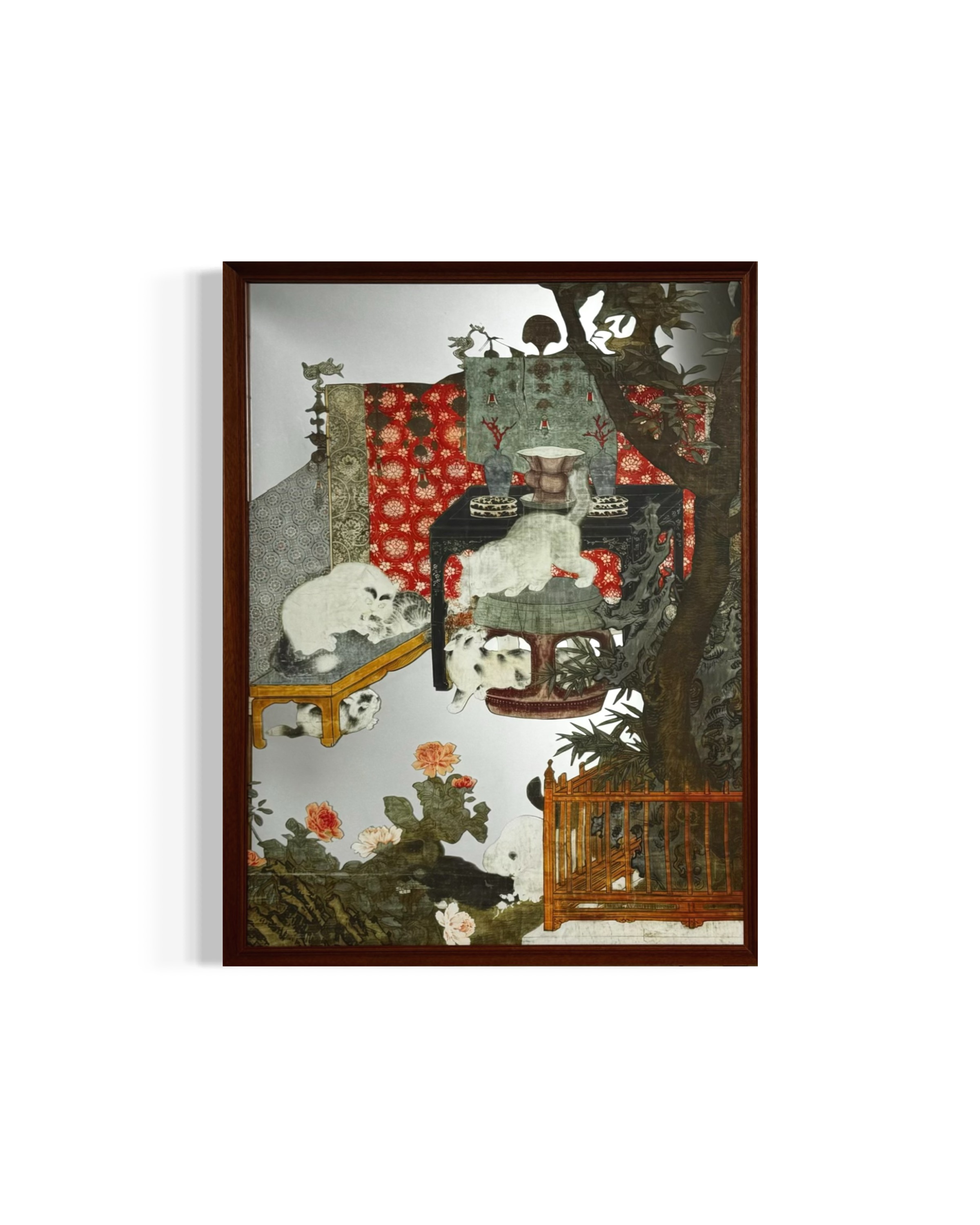 The Mirrored Muse-Hidden Paws