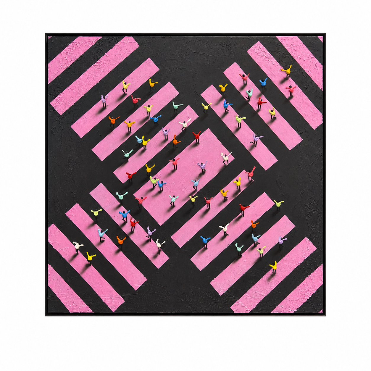 Tiny People: Black-PInk Crosswalk X