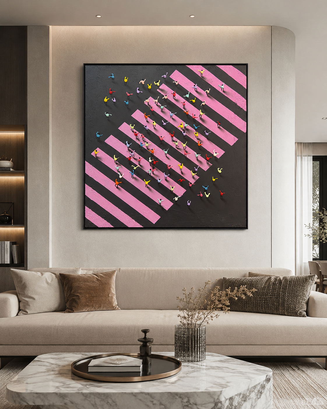 Tiny People: Black-PInk Crowd Convergence