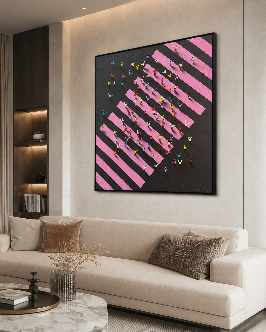 Tiny People: Black-PInk Crowd Convergence