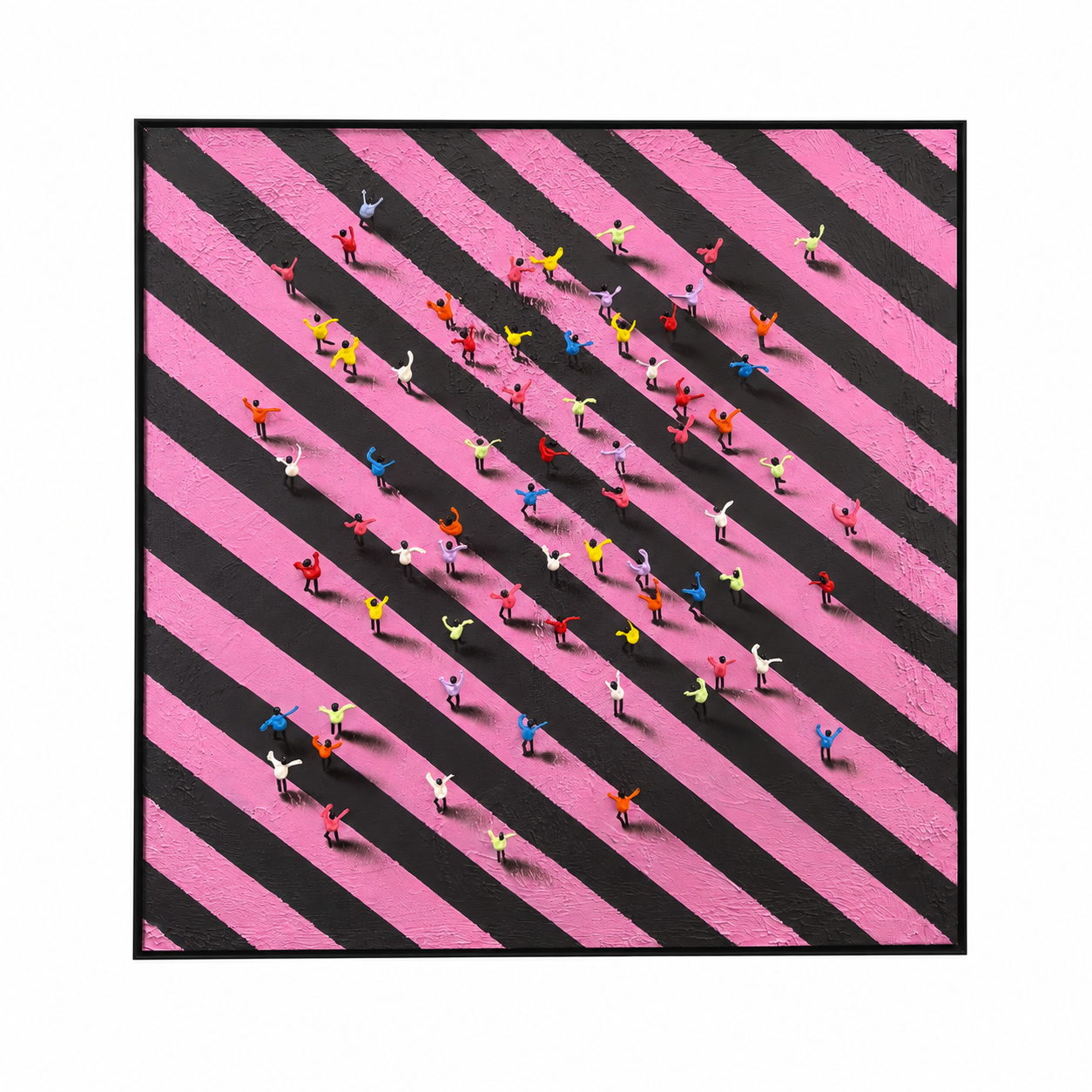 Tiny People: Black-PInk Diagonal Drift Band