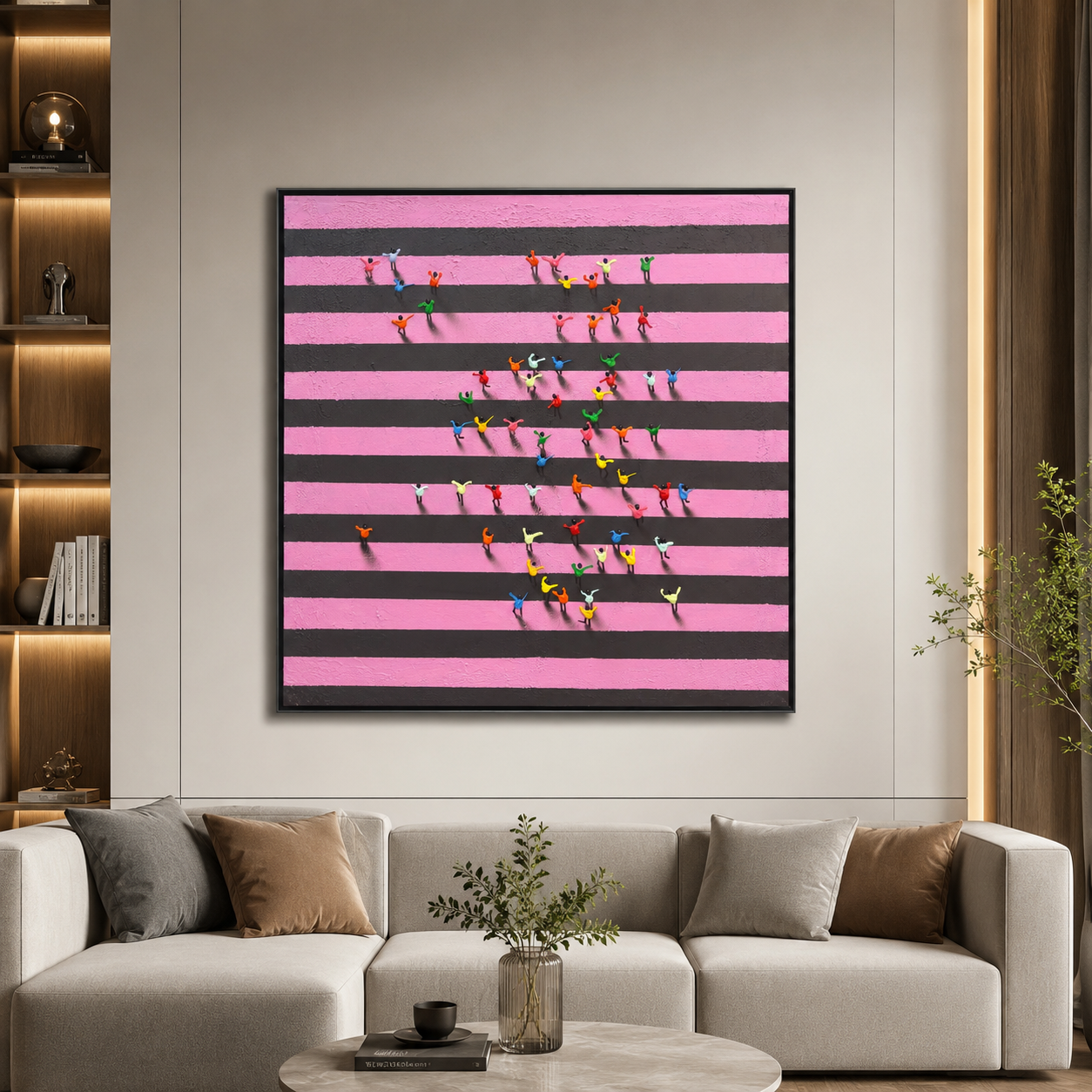 Tiny People: Black-Pink Horizontal Drift