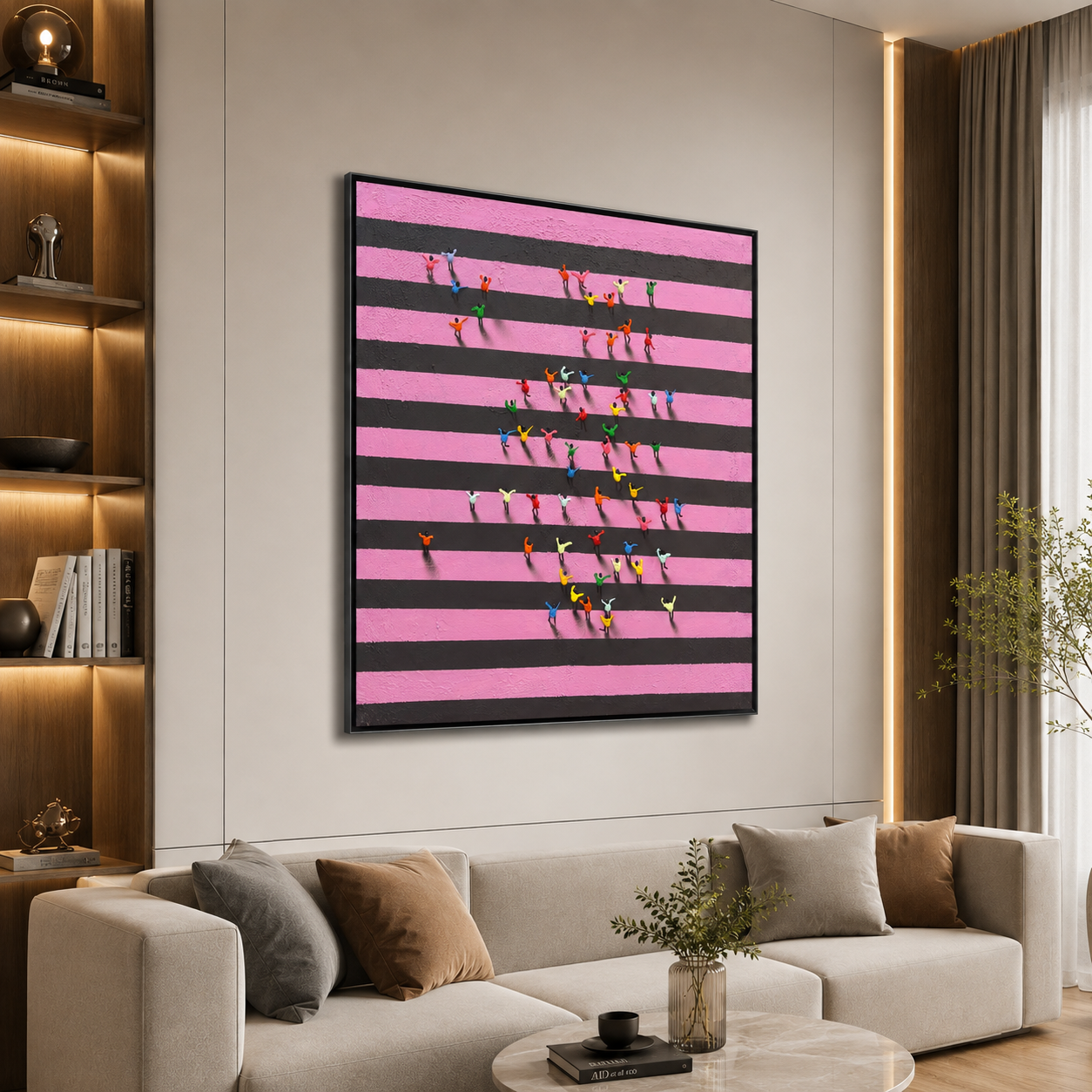 Tiny People: Black-Pink Horizontal Drift