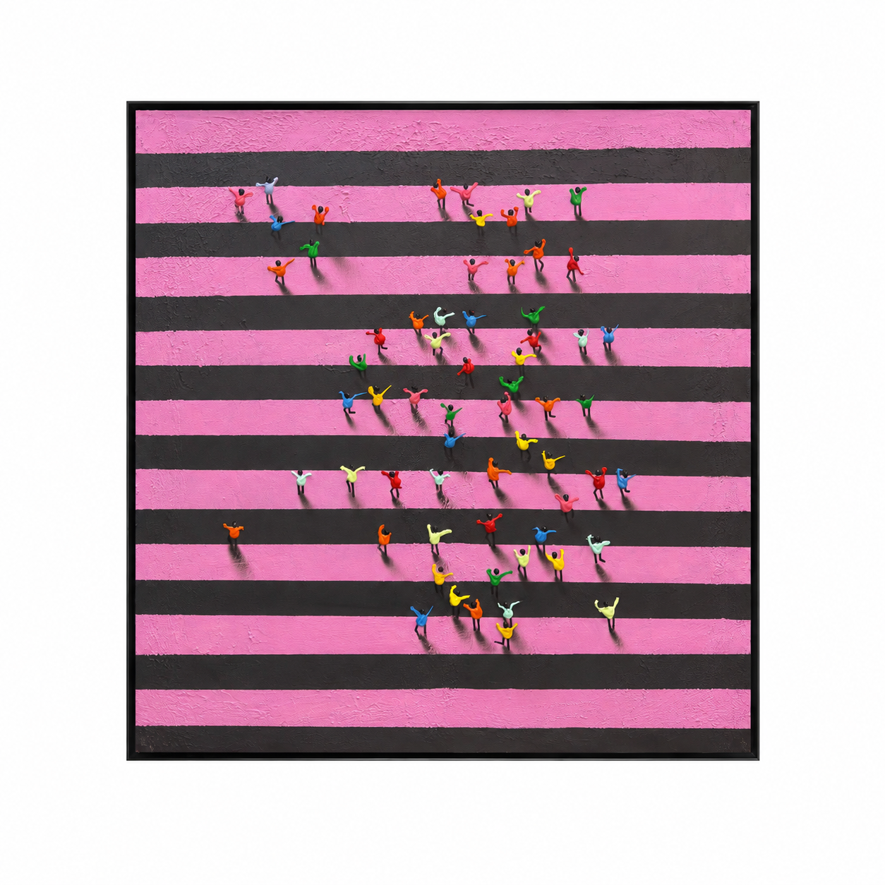 Tiny People: Black-Pink Horizontal Drift