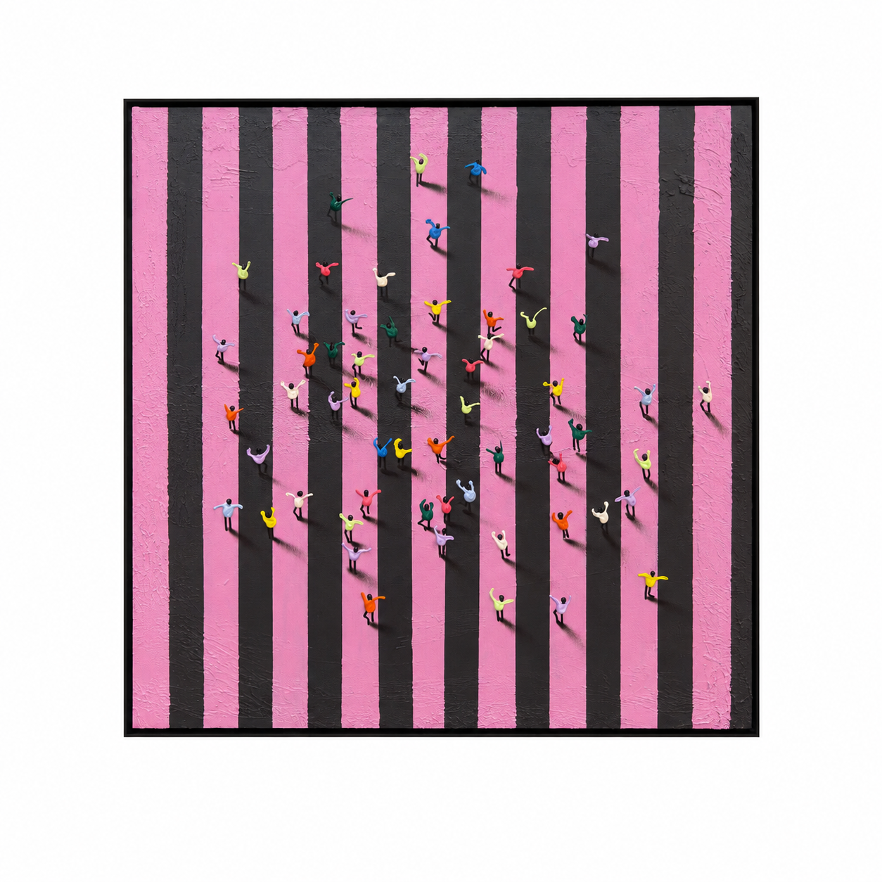 Tiny People: Black-Pink Vertical Gathering