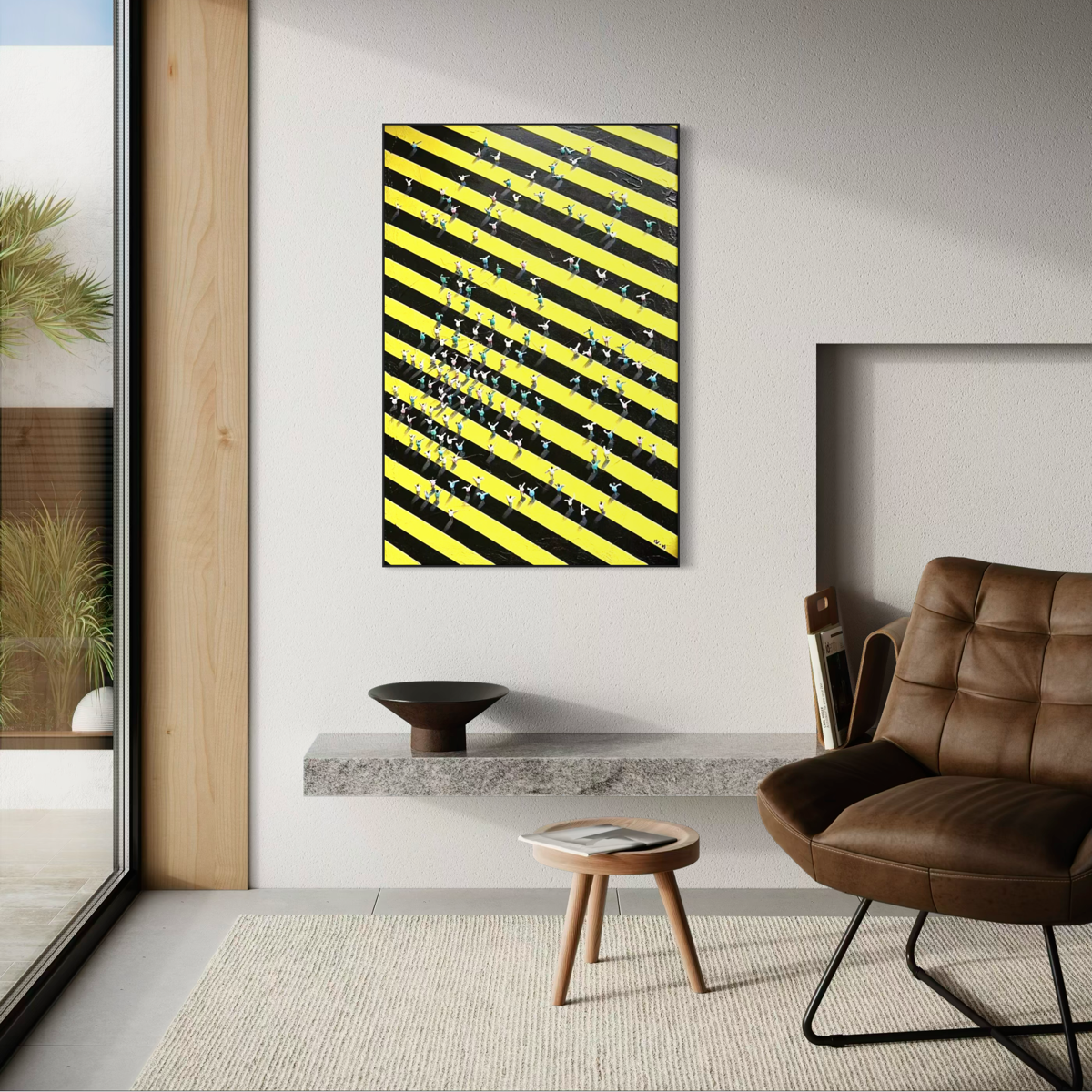 Tiny People: Yellow-Black Crosswalk