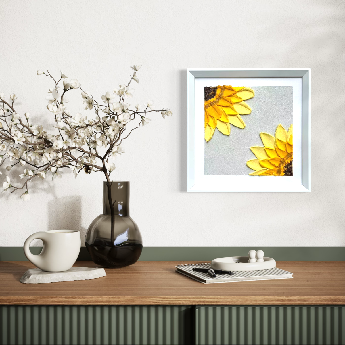 Twin Sunflower Corner - Square