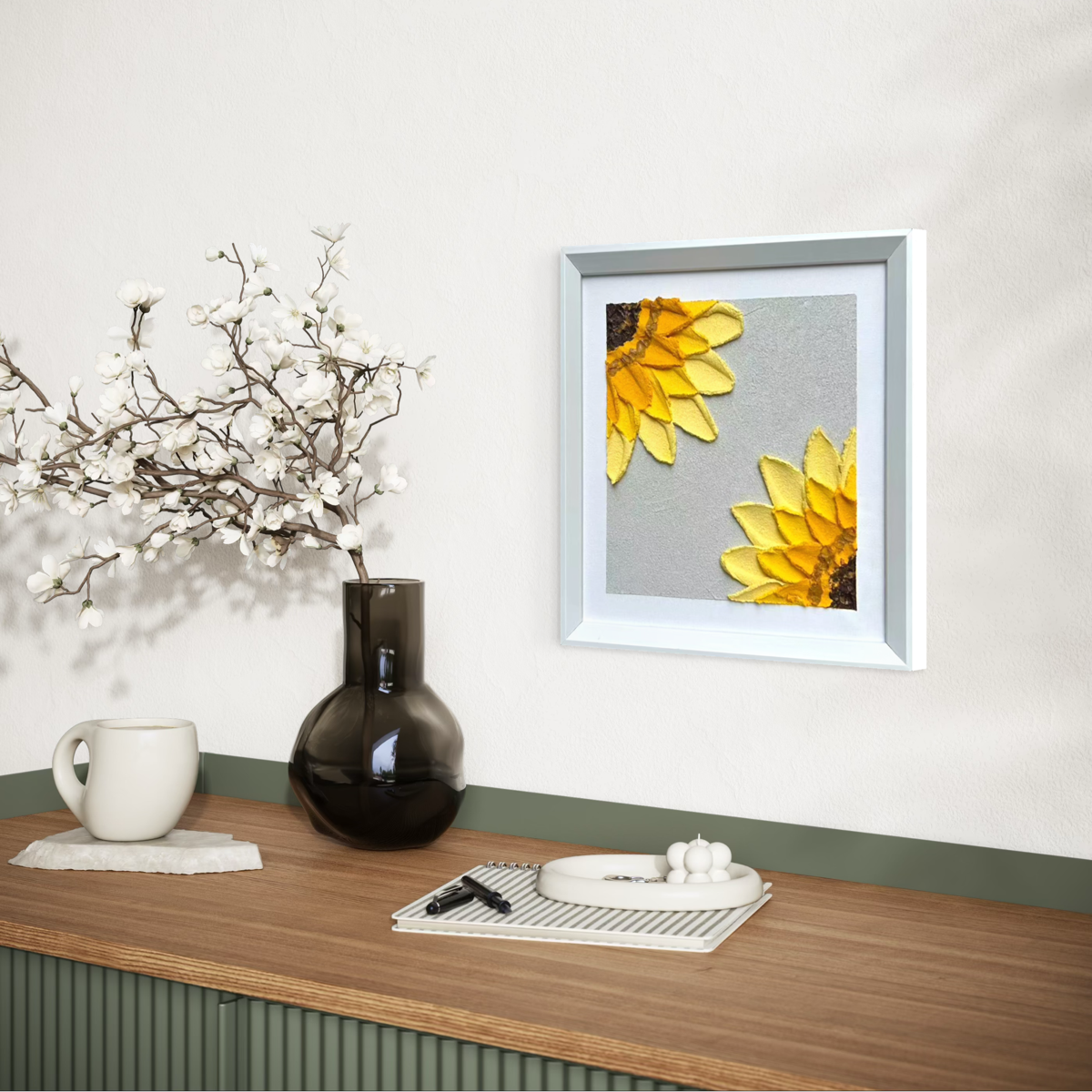 Twin Sunflower Corner - Square