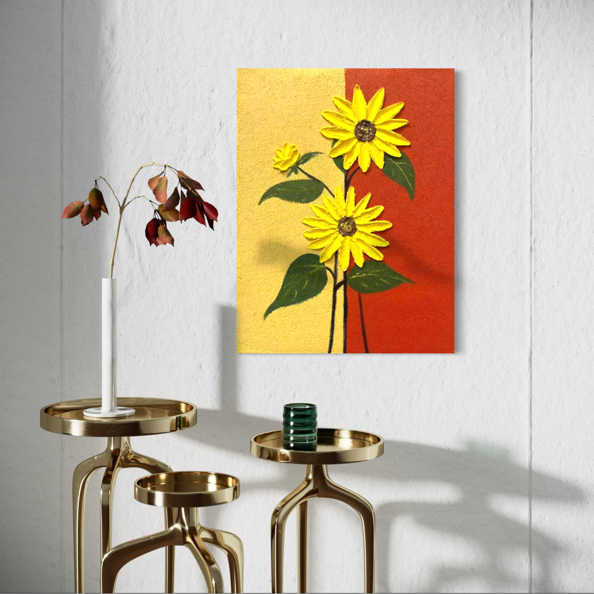 Two Sunflowers in Bloom