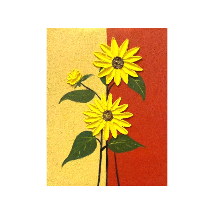 Two Sunflowers in Bloom