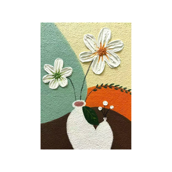 White Daisy Vase