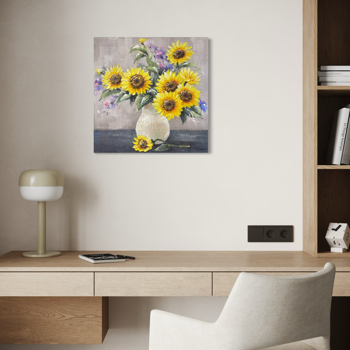 White Vase Sunflower